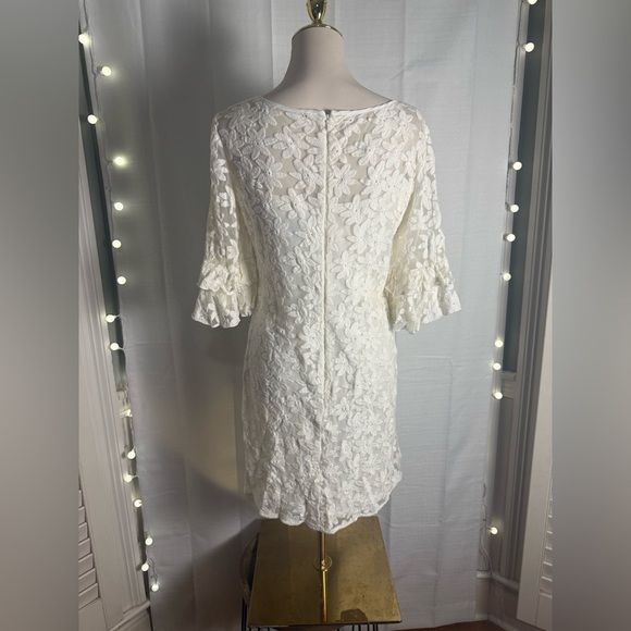 Jessica Howard Cream Lace Dress Size 8 - Picture 2 of 8